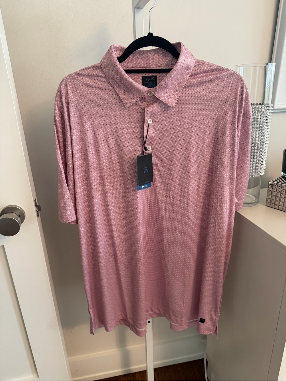 Greg Norman Men's GN X-Lite Playdry Pink Performance Polo Shirt, Size XL, NWT